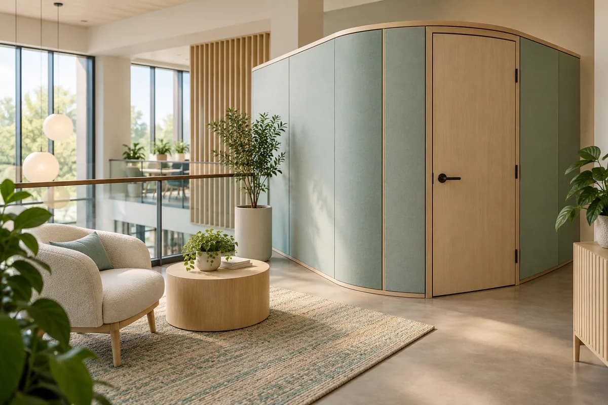 Nursing Pods & Lactation Rooms — Guelph & surrounding communities: a private nursing space in a commercial interior.