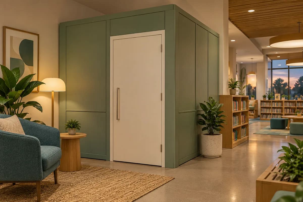 Cabines et salles d’allaitement — Guelph et les environs : un espace d’allaitement privé dans un intérieur commercial.