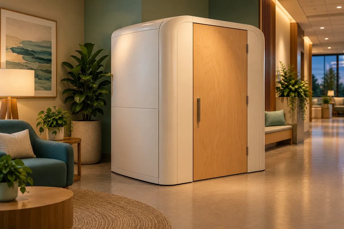 Cabines et salles d’allaitement — Kelowna et l’Okanagan central : un espace d’allaitement privé dans un intérieur commercial.
