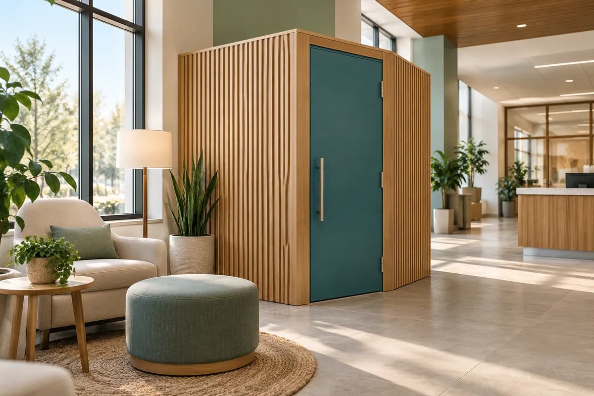 Nursing Pods & Lactation Rooms — London & surrounding communities: a private nursing space in a commercial interior.