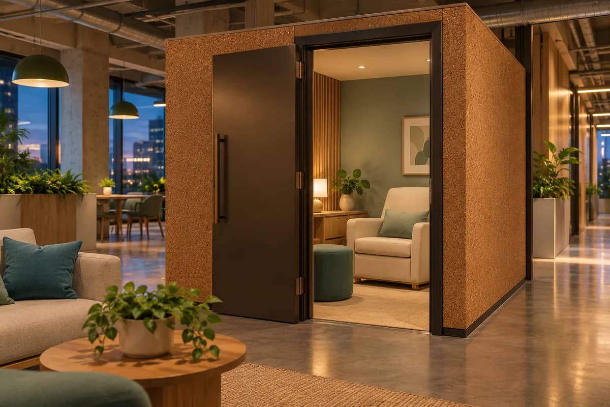 Cabines et salles d’allaitement — Montréal : un espace d’allaitement privé dans un intérieur commercial.