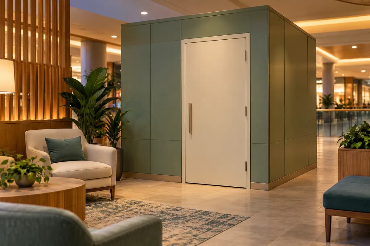 Cabines et salles d’allaitement — St. Catharines et Niagara : un espace d’allaitement privé dans un intérieur commercial.