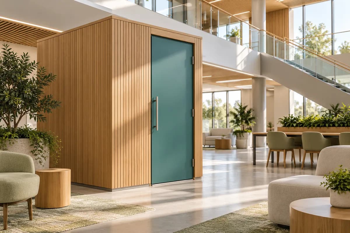 Nursing Pods & Lactation Rooms — Oshawa & Durham Region: a private nursing space in a commercial interior.