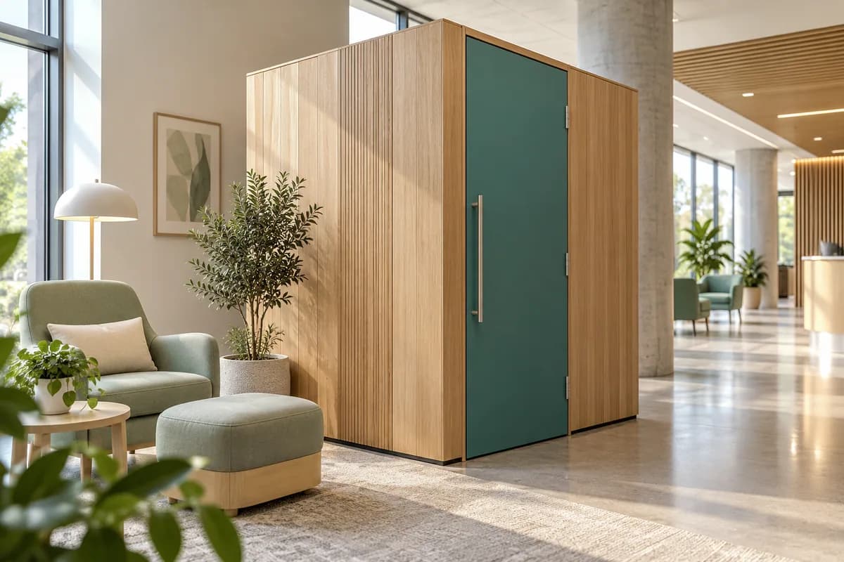 Nursing Pods & Lactation Rooms — Québec City: a private nursing space in a commercial interior.