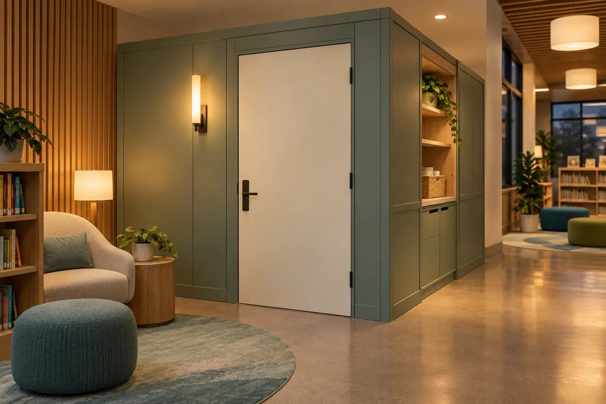 Cabines et salles d’allaitement — Red Deer et les environs : un espace d’allaitement privé dans un intérieur commercial.