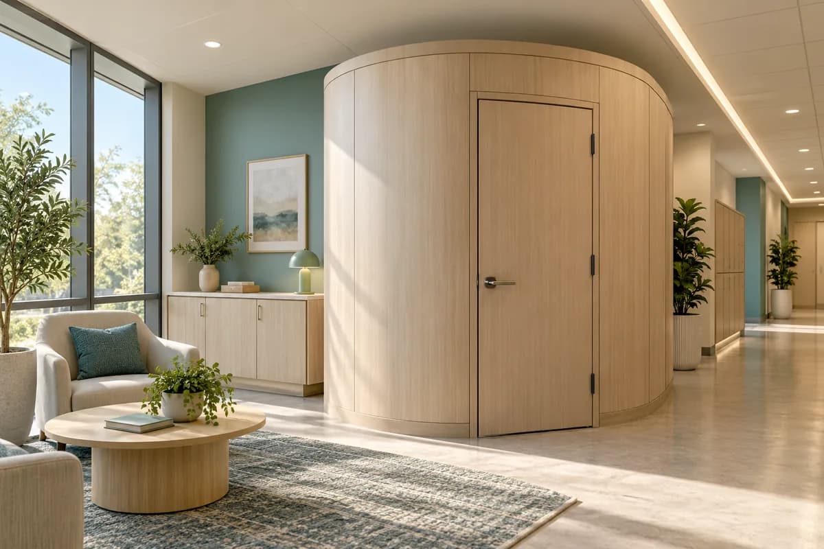 Nursing Pods & Lactation Rooms — Regina & surrounding communities: a private nursing space in a commercial interior.