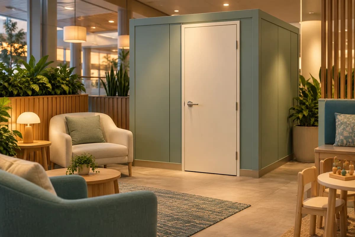 Cabines et salles d’allaitement — Regina et les environs : un espace d’allaitement privé dans un intérieur commercial.