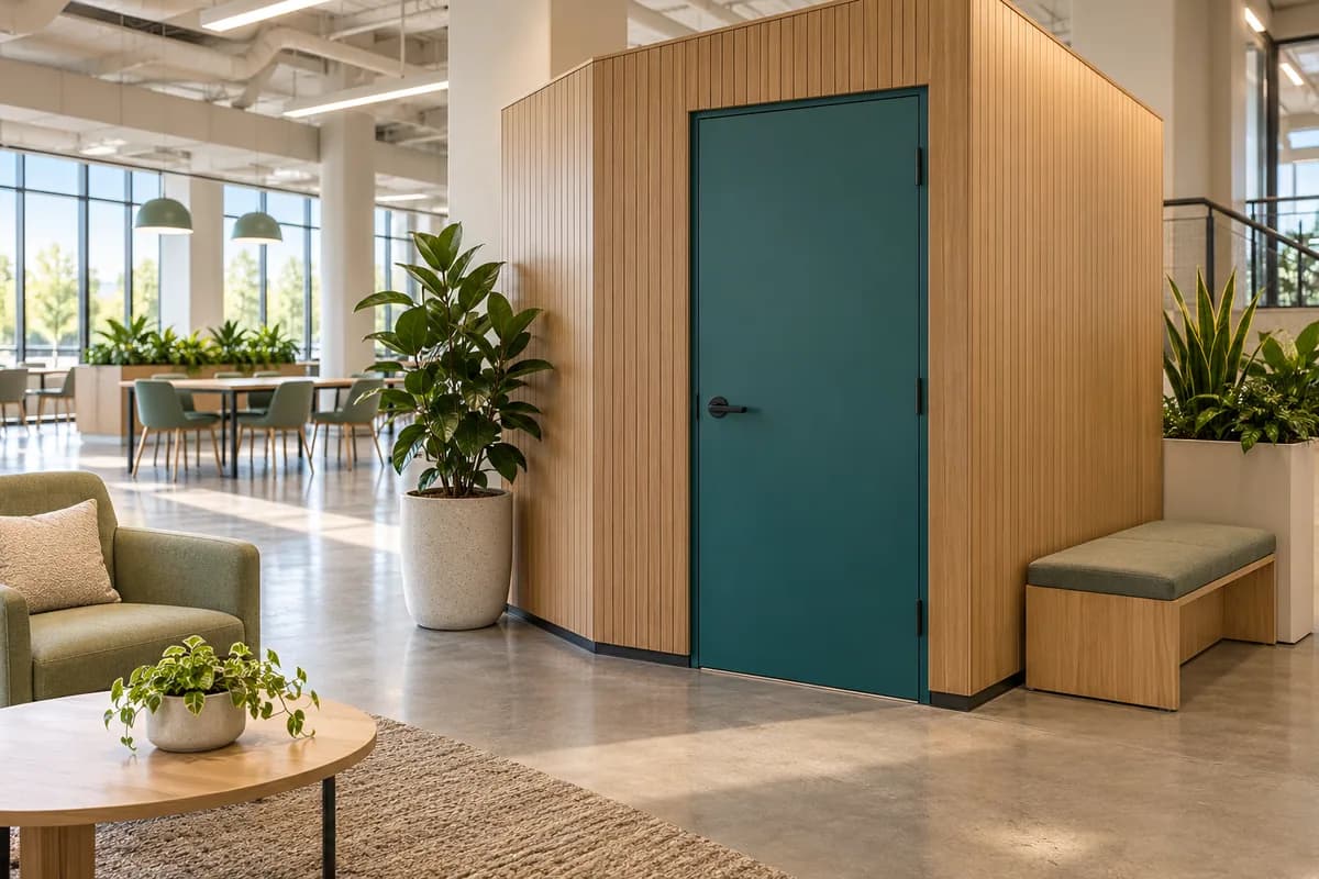Nursing Pods & Lactation Rooms — Saskatoon & surrounding communities: a private nursing space in a commercial interior.