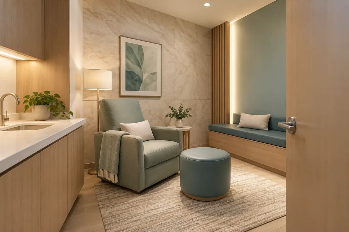 Nursing Pods & Lactation Rooms — St. John’s: a private nursing space in a commercial interior.