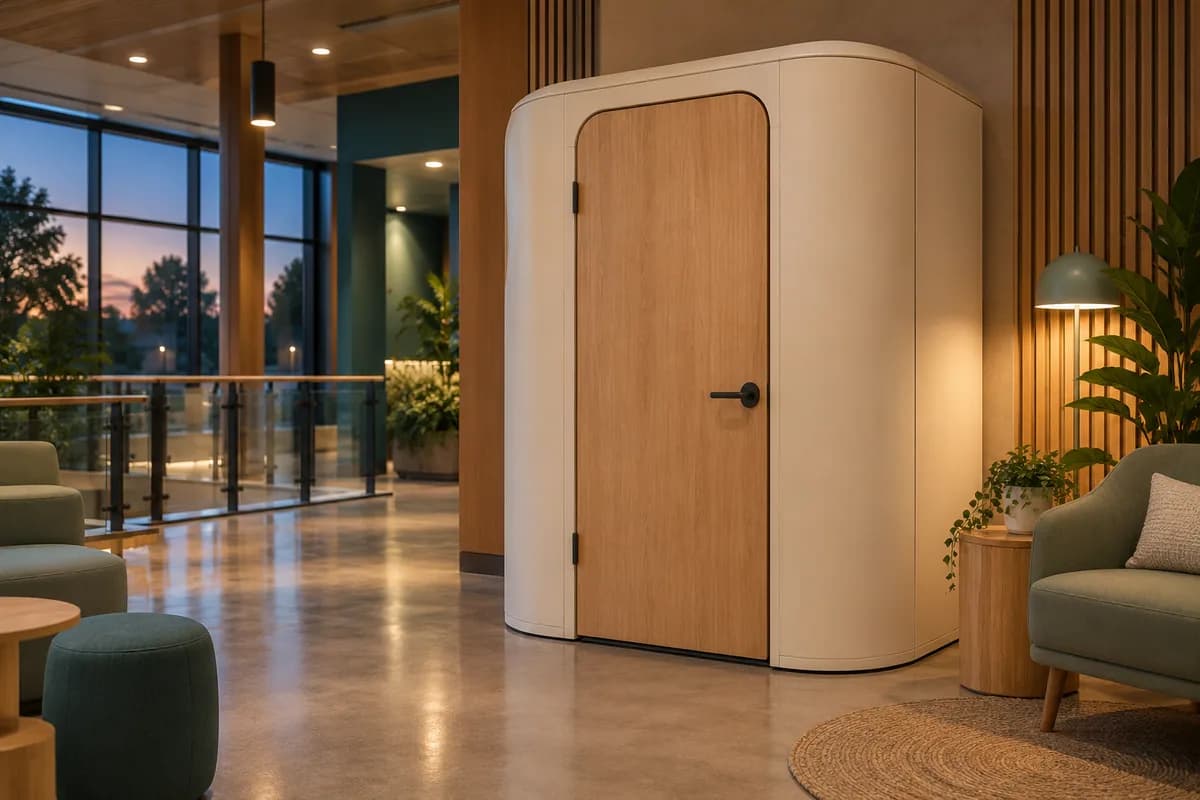 Cabines et salles d’allaitement — Kitchener, Cambridge et Waterloo : un espace d’allaitement privé dans un intérieur commercial.