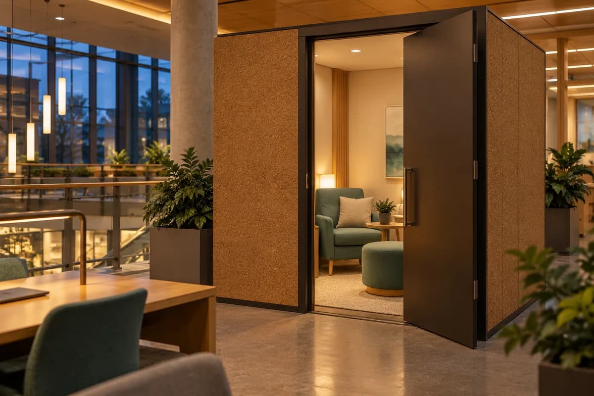Cabines et salles d’allaitement — Winnipeg : un espace d’allaitement privé dans un intérieur commercial.