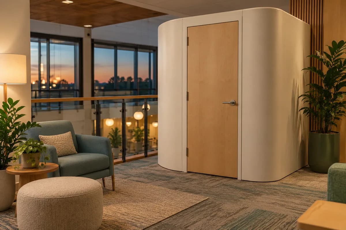 Cabines et salles d’allaitement — Terre-Neuve-et-Labrador : un espace d’allaitement privé dans un intérieur commercial.