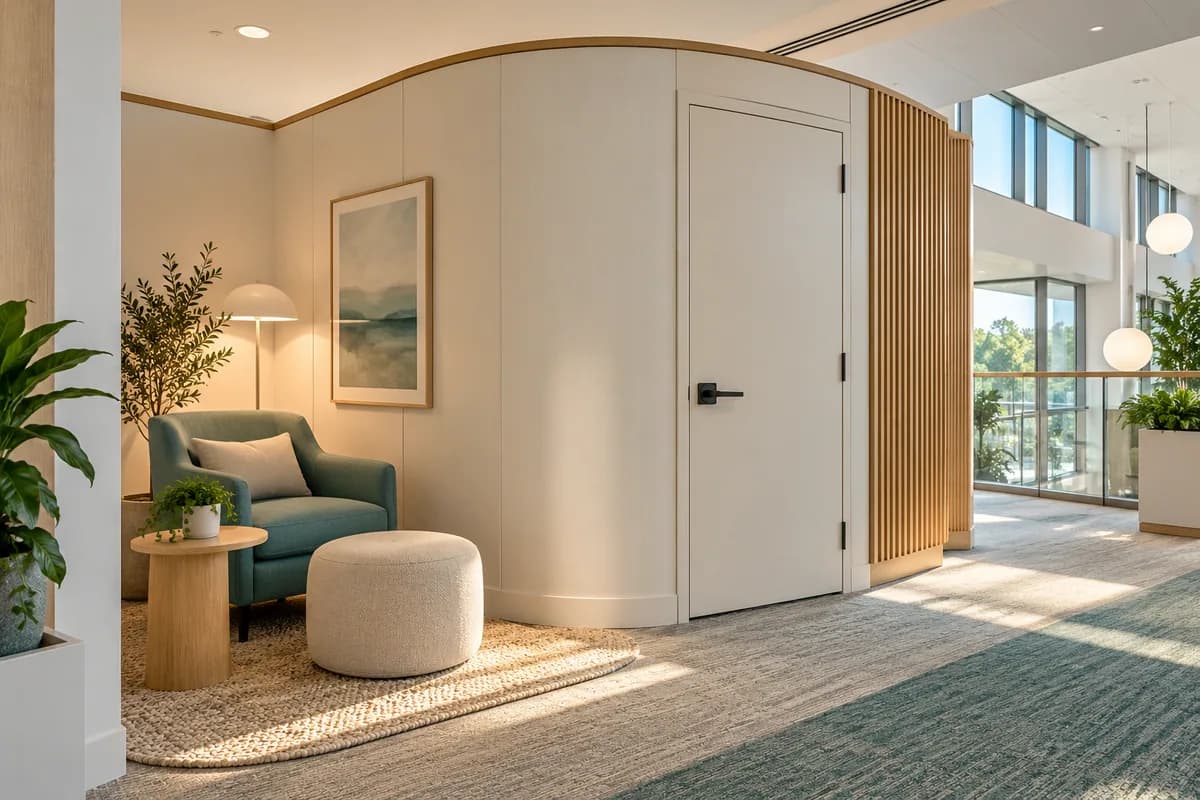 Nursing Pods & Lactation Rooms — Halifax & Dartmouth: a private nursing space in a commercial interior.