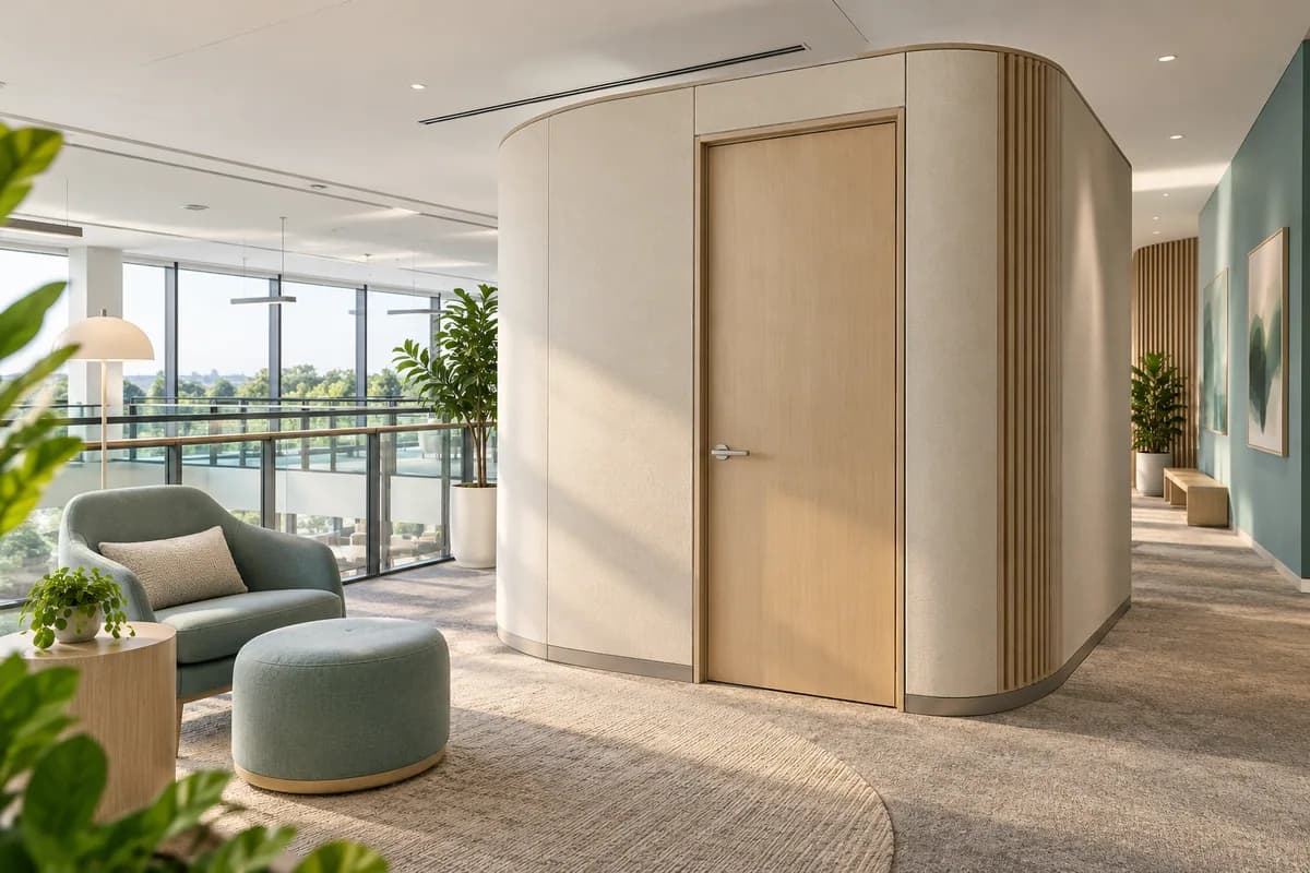 Nursing Pods & Lactation Rooms — Toronto & the GTA: a private nursing space in a commercial interior.