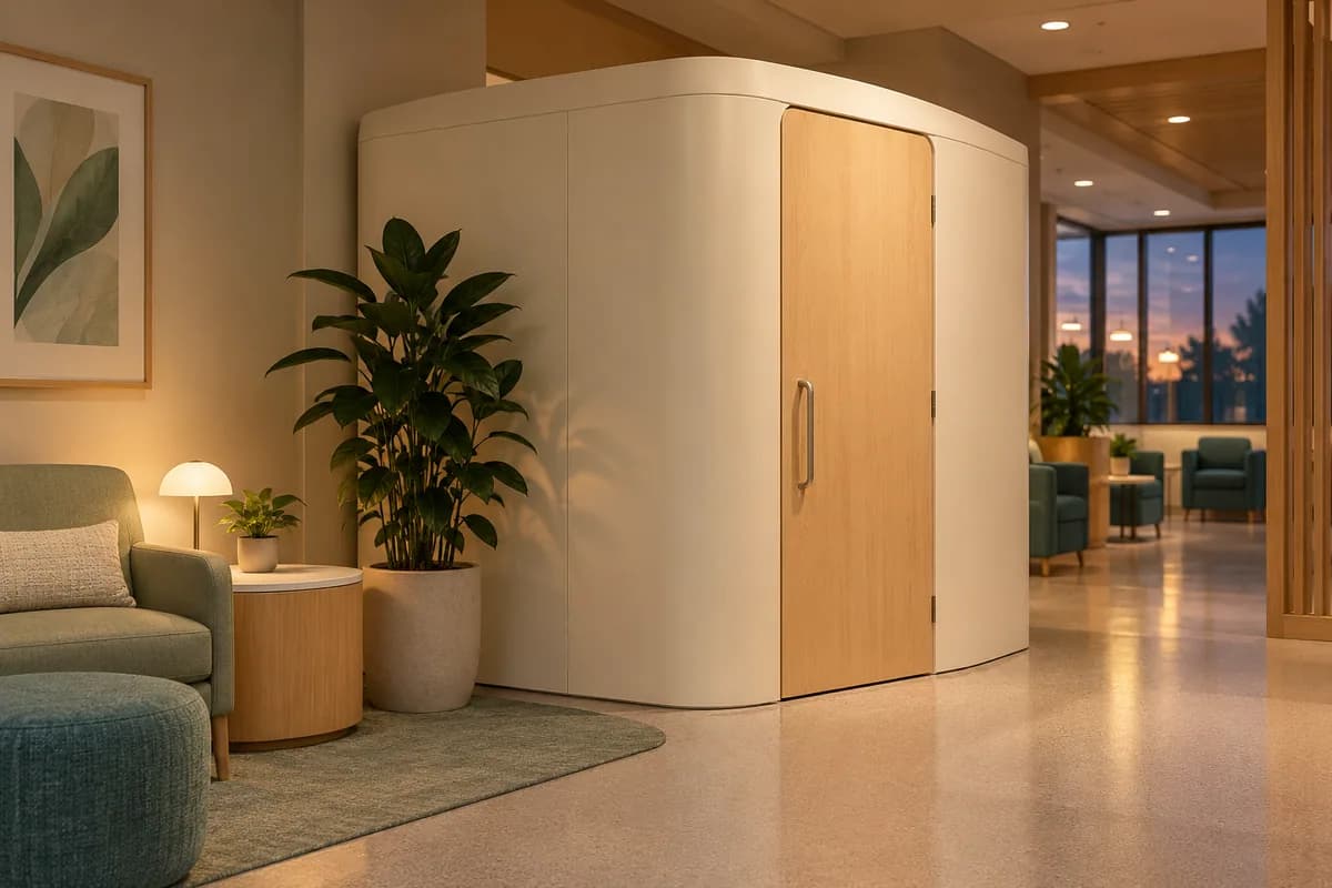 Cabines et salles d’allaitement — Vancouver et le Grand Vancouver : un espace d’allaitement privé dans un intérieur commercial.